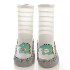Pantumedias animales antideslizante Dino gris - comprar online