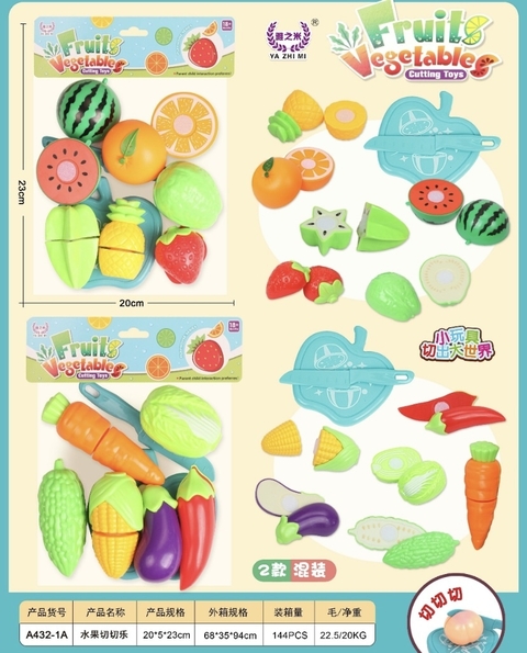 Frutas y verduras con abrojo