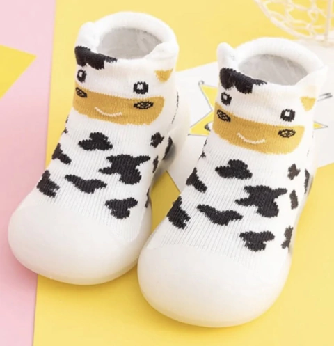 Zapatilla suela flexible larga vaca