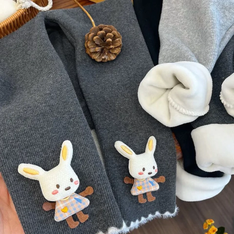 Calzas térmicas conejo gris oscuro- envio 9-6 - comprar online