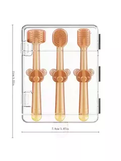 Cepillos de diente silcona x 3 - comprar online