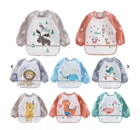 Baberos manga larga impermeable