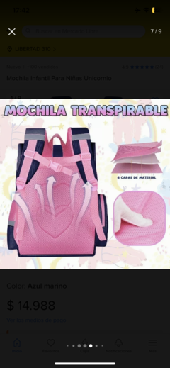 Mochila Unicornio Azul - Tiendabebe_arg