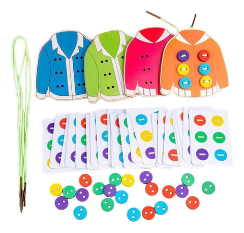 Juego set enhebrar botón