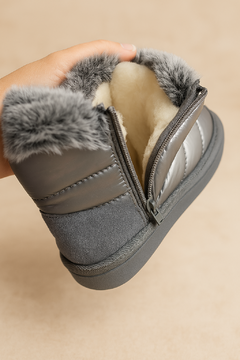 Botas impermeables termicas - piel Gris plata llegan 24-4 en internet