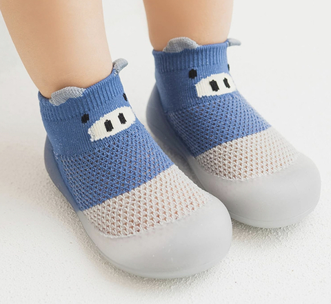 Zapatillas suela flexible osito Azul