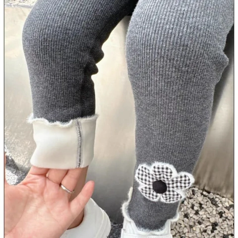 Calzas térmicas conejo FLOR gris. Envío 9-6 - comprar online