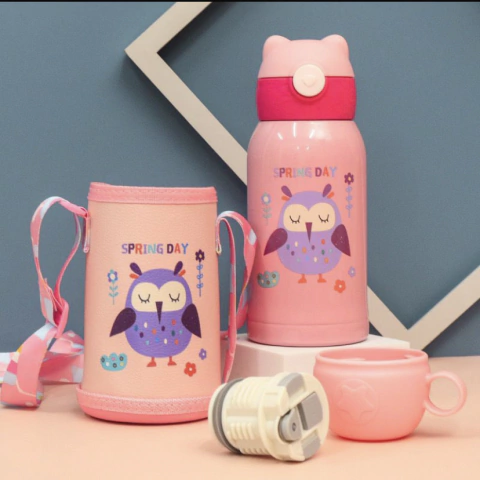 Botella - termo 2-1 hermética con funda