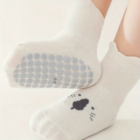 Medias antideslizante Osito Crema - comprar online