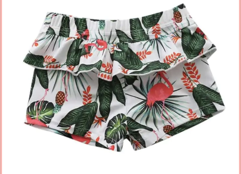 Short de baño volados XL 6-8 años