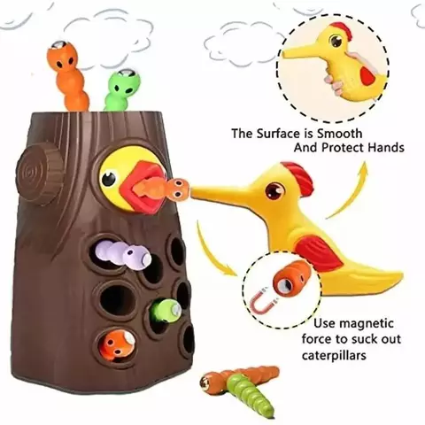 Juego Pájaro y gusanos imantados