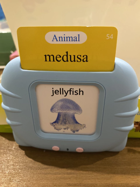 máquina de tarjetas educativas- bilingüe