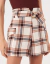 Short Dress To Xadrez Fivela Cós
