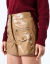 Short Open Couro Sintético com Bolsos
