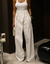Calça Wide Leg Fechamento Sobre Posto - comprar online