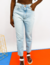 Calça Feminina Jeans Claro Cintura Alta Mom My Fit na internet