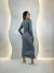 Vestido Midi Canelado Decote V na internet