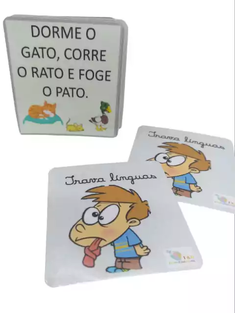 Baralho Trava Línguas Para Crianças E Idosos Tdah Dislexia