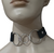 Collar Ecocuero Choker Con Argollas Bdsm Gargantilla Bondage