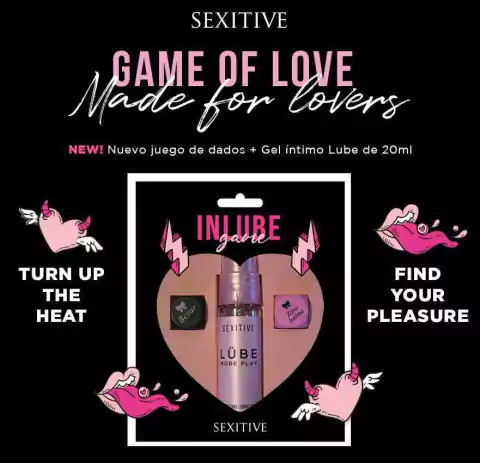 Kit Juego de dados + Gel íntimo de 20 ml. Sexitive