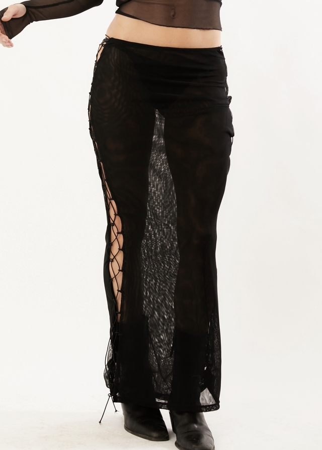 Pollera Cordones | Negro thumbnail 2