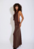 vestido escote | chocolate