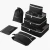 ORGANIZADOR DE VALIJA PREMIUM SET X7 PIEZAS CON CIERRE COLOR NEGRO