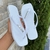 Chinelo Básico Strass - Branco