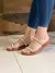 Rasteira SCH Brilho Feminino - Marrom - comprar online