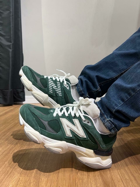 Tênis Nb 9060 Premium Unissex - Verde Escuro Com Branco