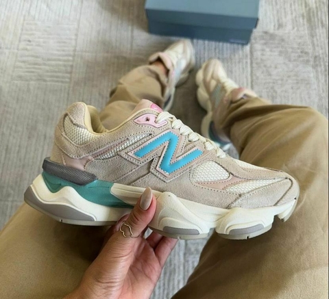 Tênis Nb 9060 Premium Feminino - Nude Com Rosa