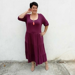 Vestido Cida Cereja - Elegante Moda Plus Size LTDA