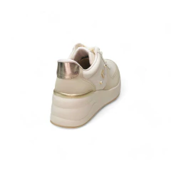 Zapatilla Urbana Alta Aplique Piedras Recortes Napa Via Marte (081015NP) - Mousse Calzados