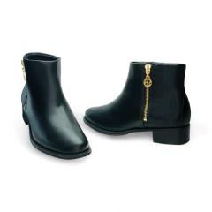 Botineta Cierre Expuesto Tacon 2 1/2 Napa Croco Beira Rio (9045231CR) - comprar online