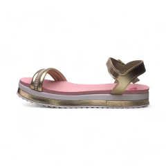 Sandalia Tiras Strass Metalizado Molekinha (23051556MZ) - Mousse Calzados