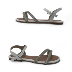 Sandalia Doble Tira Valencia Strass Napa Molekinha (21571203NP) - comprar online