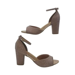 Sandalia C/ Talonera Taco Conico 7 1/2 Cetim Lame Vizzano (6262406CT) - comprar online