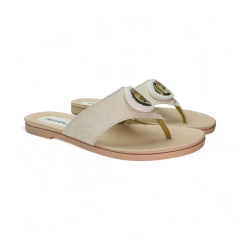 Ojota Tira Gruesa Aplique Redondo Napa Piccadilly (418056NP) - tienda online