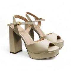 Sandalia Faja Ancha c/ Plataforma Tacon 11 1/2 Napa Chocolate (1947501NP)