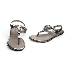 Ojota Tira Empeine Prescilla Metalizado Beira Rio (8367631MZ) - comprar online