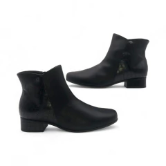 Bota Recortes Taco 2 1/2 Cierre Interno Combinada Napa Croco Piccadilly (145058NP) - comprar online