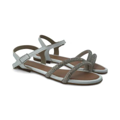 Sandalia Doble Tira Valencia Strass Napa Molekinha (21571203NP)