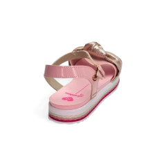 Sandalia Faja Moño metalizado Plataforma Napa Molekinha (2305922NP) - tienda online