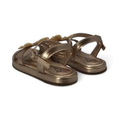 Sandalia Aplique Mariposa / Strass Metalizada PéComPé (41426MZ)