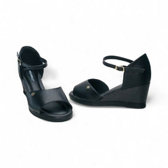 Sandalia C/Talonera Faja Aplique Taco Chino Napa Linho Piccadilly (408215NPL) - Mousse Calzados