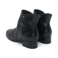 Bota Recortes Taco 2 1/2 Cierre Interno Combinada Napa Croco Piccadilly (145058NP) en internet