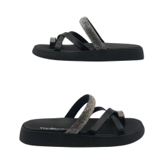 Zueco Base Gomon Agarre Dedo Faja Strass Napa Moleca (5469147NP) - comprar online