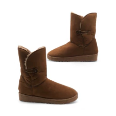 Pantu Bota Aplique Boton Piel Ottawa (604P) - Mousse Calzados