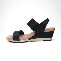 Sandalia Faja Tira Elastico Taco Chino Napa Modare (7123107NP) - Mousse Calzados