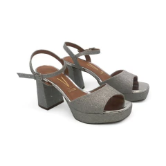 Sandalia Faja Plataforma Taco Ancho 71/2 Gliter Mini Shine Vizzano (6472207GLI)